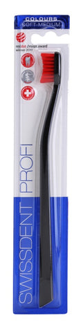 Swissdent Profi Colours Single Black/Red ProfiColoursSingle manual toothbrushes #Color_Black/Red ProfiColoursSingle