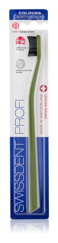 Swissdent Profi Colours Single Black/Olive ProfiColoursSingle manual toothbrushes #Color_Black/Olive ProfiColoursSingle